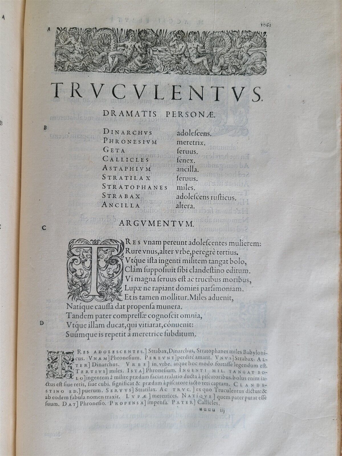 1577 PLATO COMEDIES antique 16th CENTURY FOLIO M. Accius Plautus