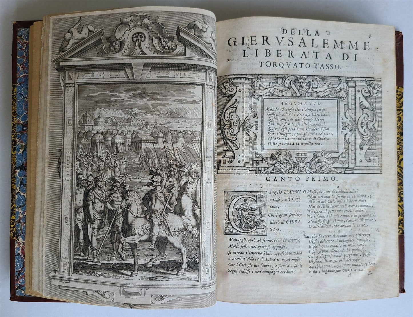 1617 TORQUATO TASSO La Gerusalemme liberata AMAZINGLY ILLUSTRATED antique FOLIO