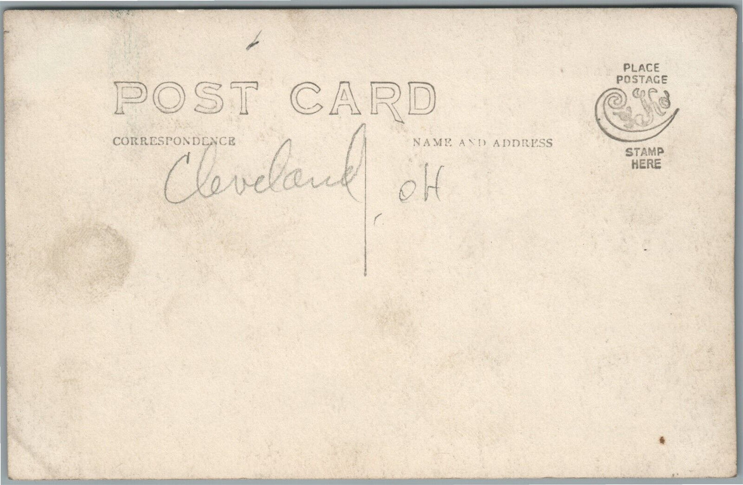 CLEVELAND OH PATRIOTIC PARADE ANTIQUE REAL PHOTO POSTCARD RPPC