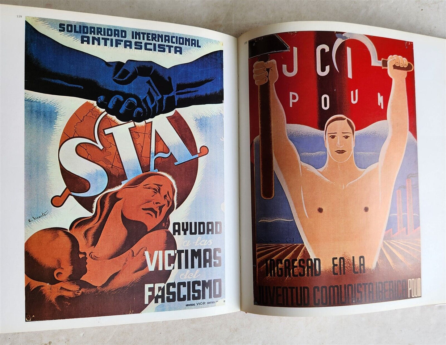 MANIFESTI RIVOLUZIONARI vintage ART & REFERENCE ALBUM RUSSIAN SPANISH POSTERS