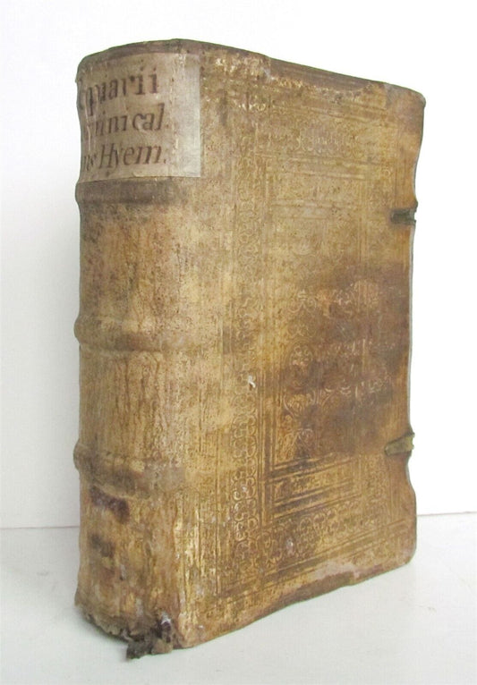 1574 CONCIONES IN EVANGELIA ET EPISTOLAS antique PIGSKIN BINDING 16th CENTURY