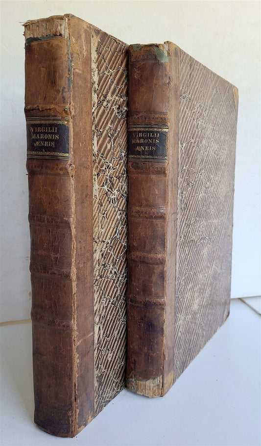 1764 VIRGIL ROMAN POETRY ILLUSTRATED 2 FOLIOS antique Bucolica Georgica antique