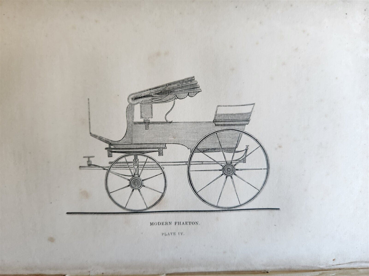 1837 ENGLISH PLEASURE CARRIAGES by William Bridges Adams antique ILLUSTRATED