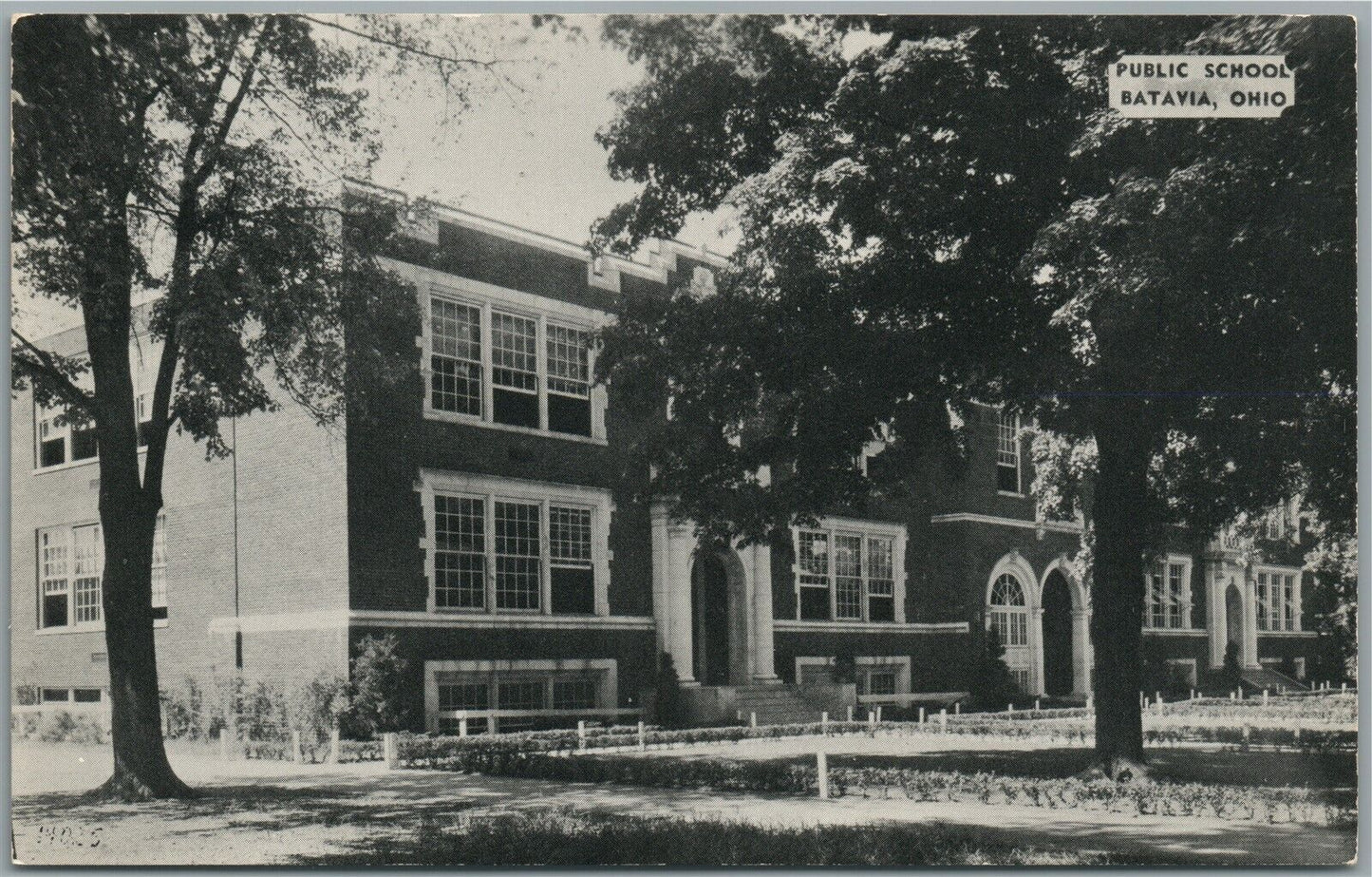 BATAVIA OH PUBLIC SCHOOL VINTAGE REAL PHOTO POSTCARD RPPC