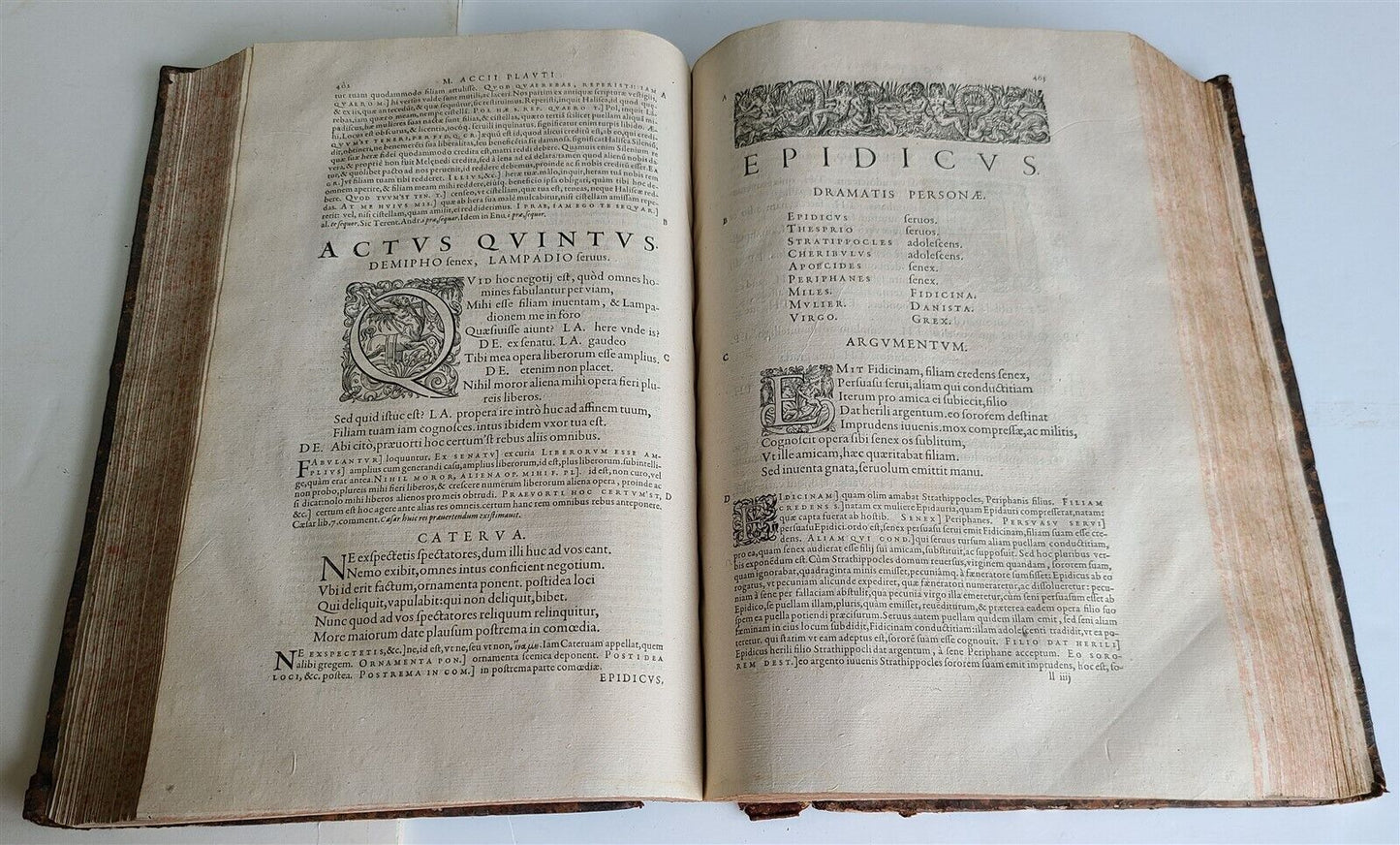 1577 PLATO COMEDIES antique 16th CENTURY FOLIO M. Accius Plautus