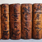 1574 ARISTOTLE 6 VOLS SET ILLUSTRATED antique VELLUM BINDINGS MANUSCRIPT SPINES