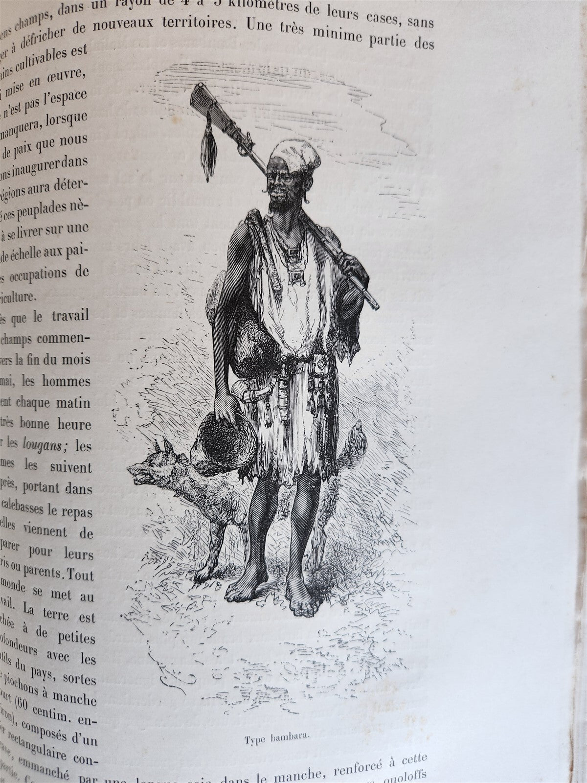 1885 AFRICA EXPLORATION VOYAGE SOUDAN FRANCAIS Haut-Niger antique ILLUSTRATED