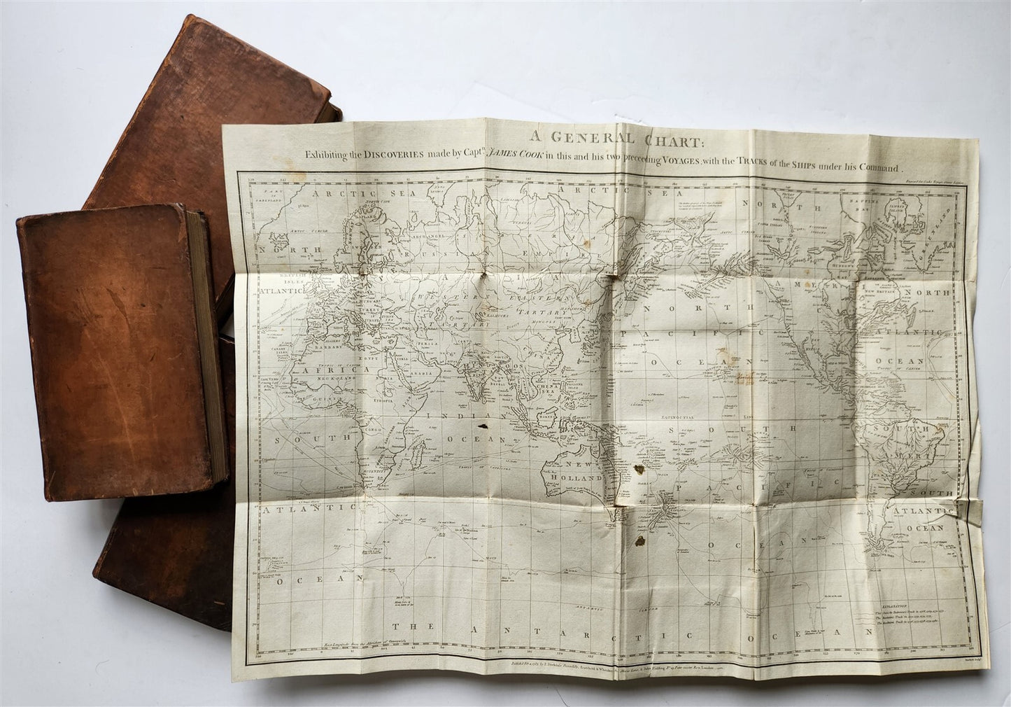 1784 TRAVELS of CAPTAIN JAMES COOK 4 VOLUMES ILLUSTRATED SET antique in ENGLISH