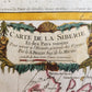 1754 CARTA DE LA SIBERIE antique MAP of RUSSIA