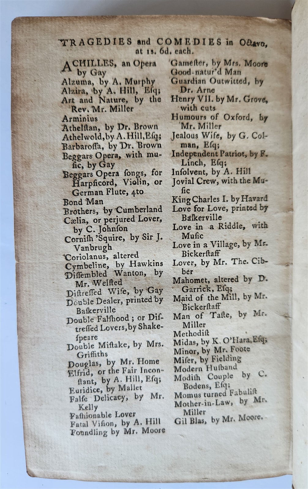 1796 MAHOMET the IMPOSTOR A TRAGEDY antique in ENGLISH