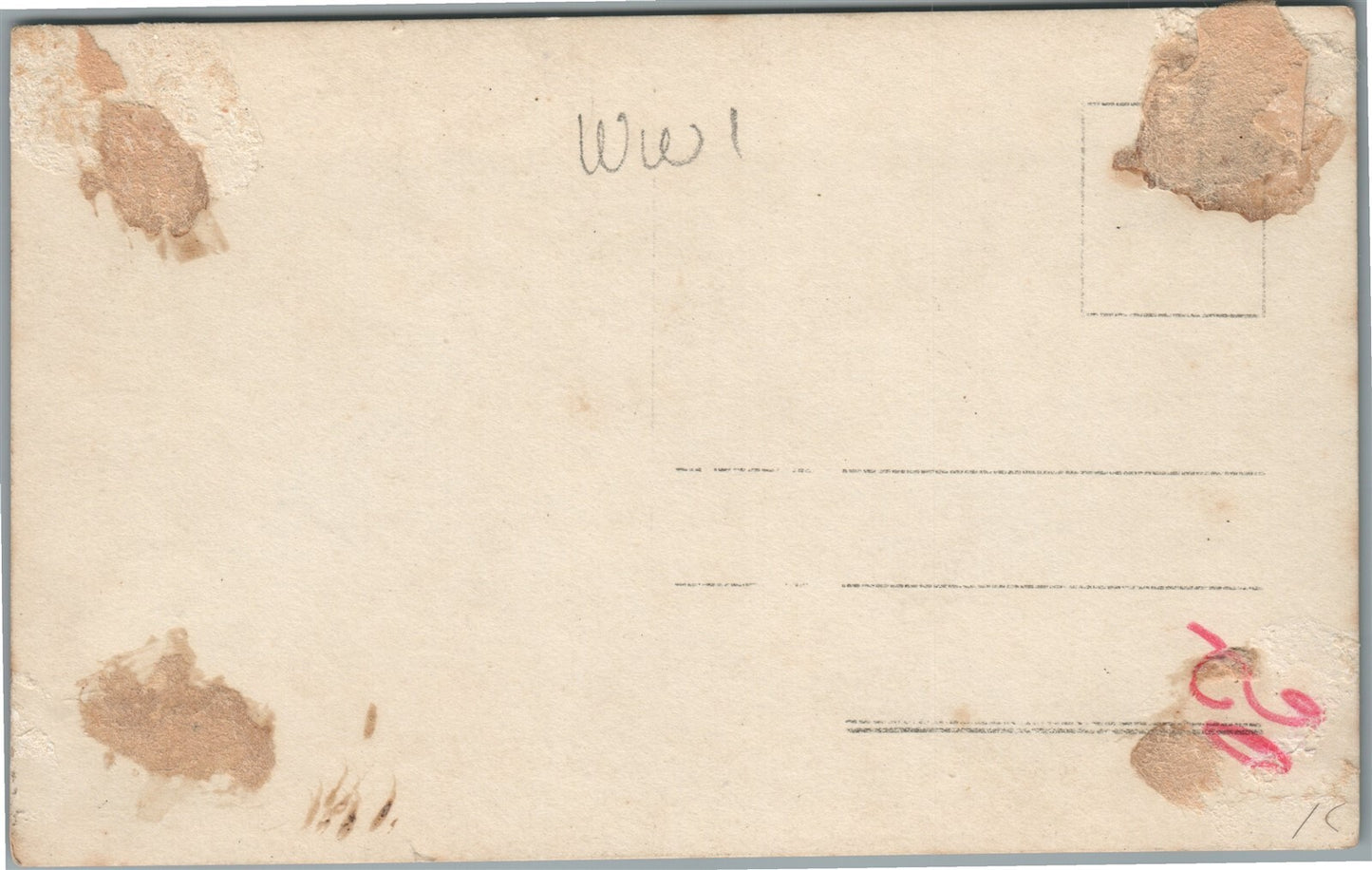 WWI ERA BATTLE FIELD ANTIQUE REAL PHOTO POSTCARD RPPC