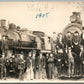 ENGINE TRAIN CREW RAILWAY railroad VINTAGE REAL PHOTO POSTCARD RPPC