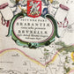 1640 MAP of Brabant Bruxelles BELGIUM by WILLEM BLAEU antique AUTHENTIC