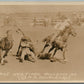 HORSE RODEO MIKE HASTINGS BULLDOGGING DOUBLEDAY ANTIQUE REAL PHOTO POSTCARD RPPC