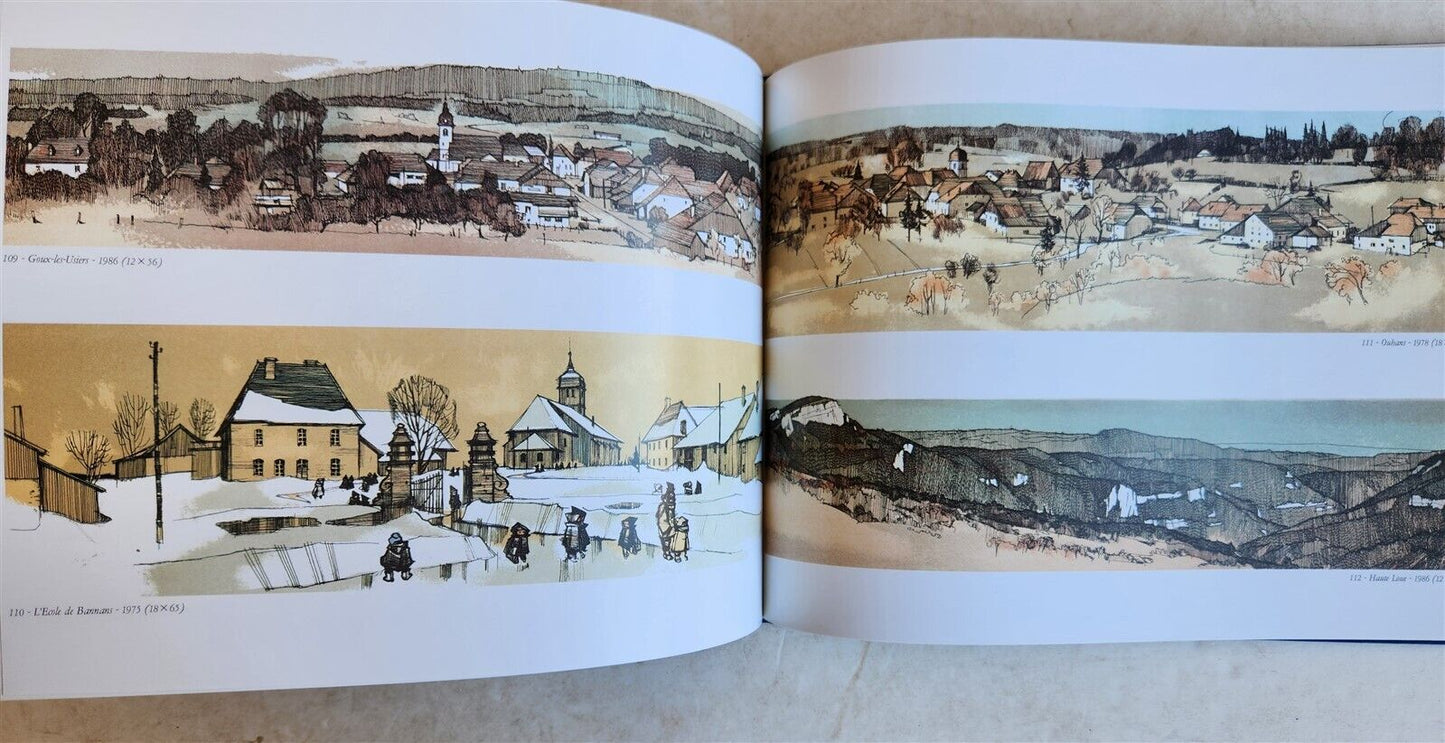 1987 LANDSCAPE LITHOGRAPHS by PIERRE BICHET vintage ART folio ALBUM in FRENCH