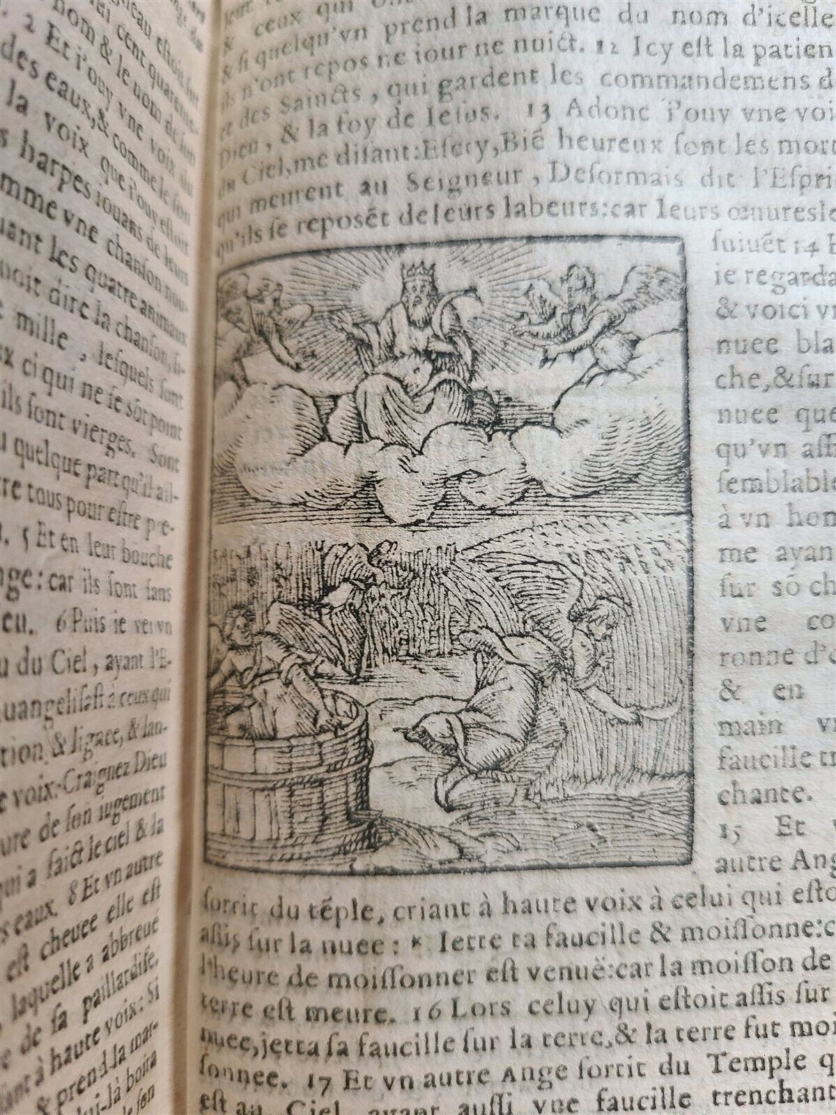 1617 BIBLE in FRENCH LE NOVUEAU TESTAMENT antique FULLY ILLUSTRATED