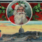 CHRISTMAS SANTA & CAPITOL ANTIQUE POSTCARD
