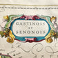 1640 MAP GASTINOIS SENONOIS FRANCE WILLEM BLAEU antique AUTHENTIC hand colored