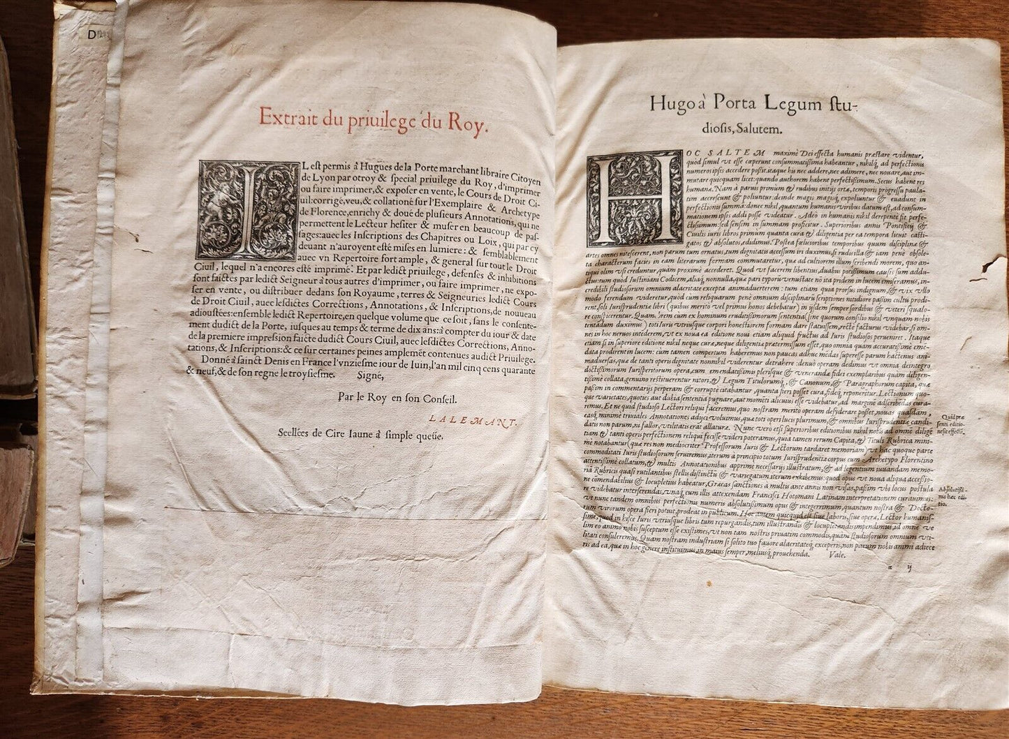 1557 LAW BOOK Corpus Juris Civilis CODICIS DN. IUSTINIANI antique FOLIO vellum