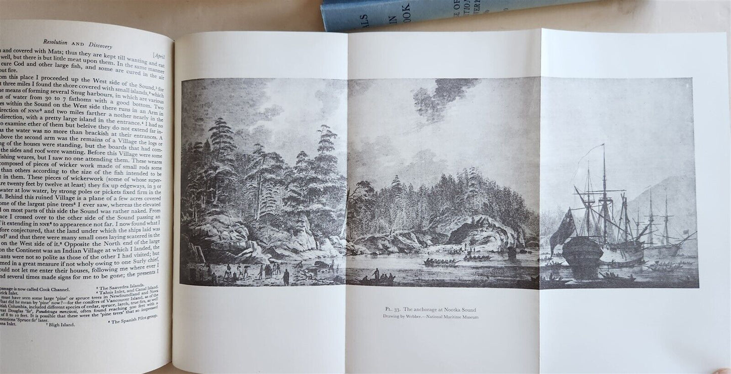 1967-74 JOURNALS of CAPTAIN JAMES COOK on HIS VOYAGES of DISCOVERY antique 5 VOL