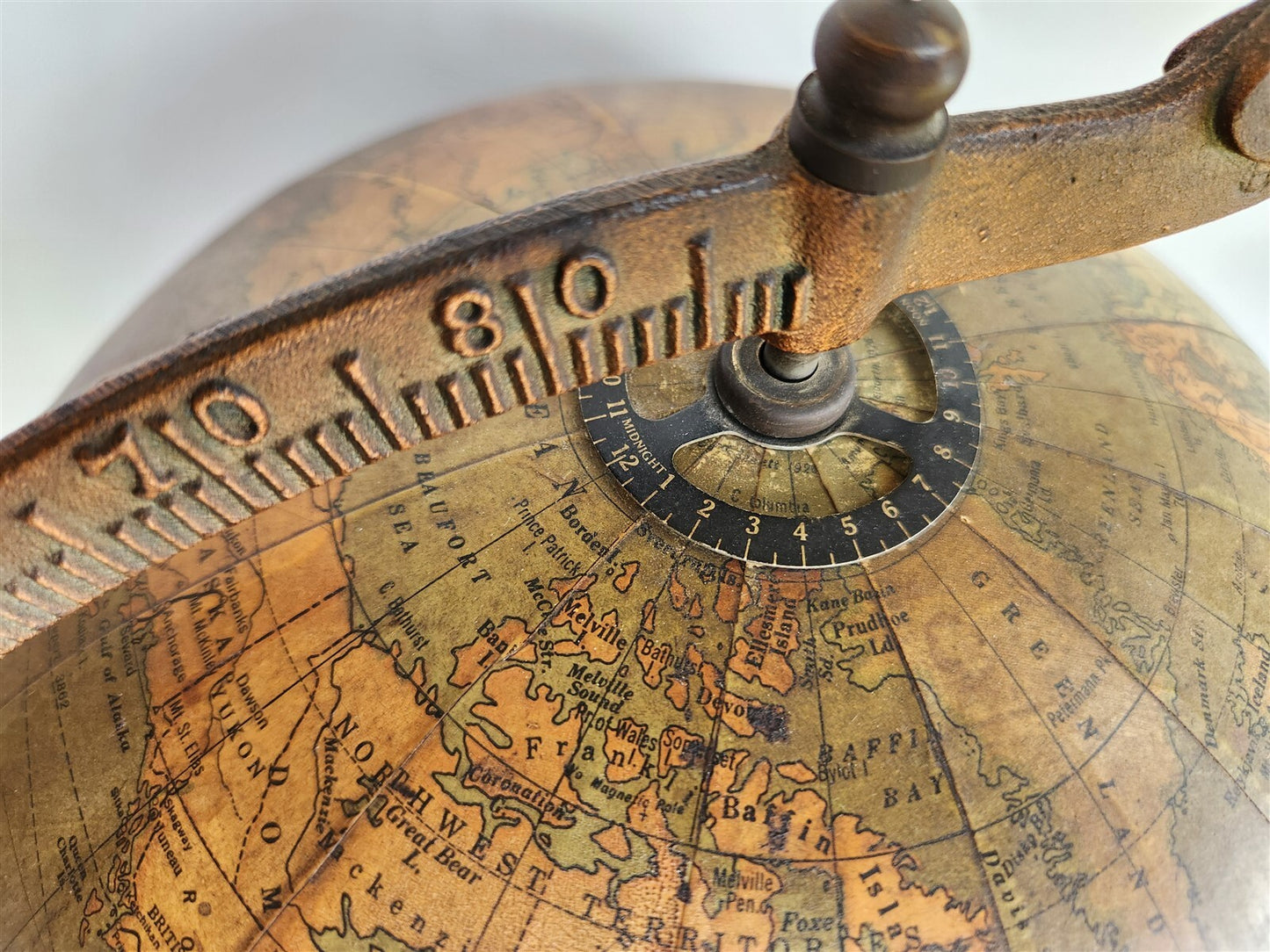 1930s TERRESTRIAL GLOBE by C.S. Hammond New York antique 12 inches diameter