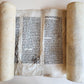 TORAH SCROLL FRAGMENT MANUSCRIPT on VELLUM antique BIBLE EXODUS