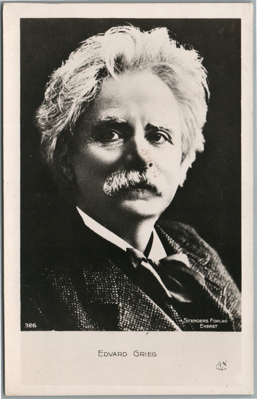 COMPOSER EDVARD GRIEG VINTAGE REAL PHOTO POSTCARD RPPC