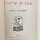 1900s OEUVRES de LECONTE de LISLE POEMES ANTIQUES POETRY in FRENCH 2 VOLUMES
