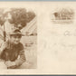 WWI ERA US SOLDIER w/ RIFLE ANTIQUE REAL PHOTO POSTCARD RPPC