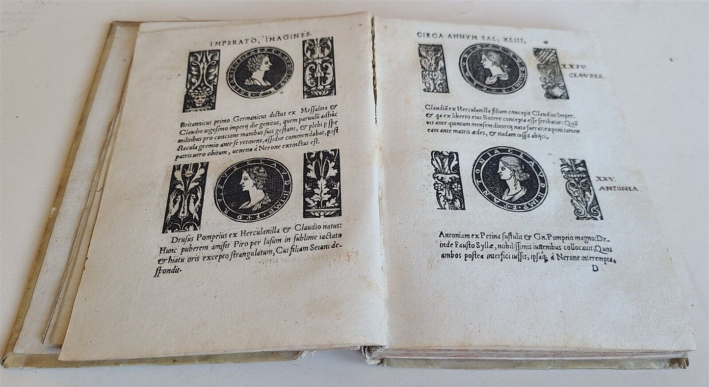 1535 ROMAN EMPERORS PORTRAITS ILLUSTRATED Imperatorum et Caesarum Vitae antique