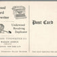 CHICAGO IL UNDERWOOD TYPEWRITER CO. EXHIBIT ADVERTISING ANTIQUE POSTCARD