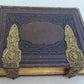 19th century AMERICAN PHOTO ALBUM w/ WASHINGTON PORTRAIT CLASPS antique RARE