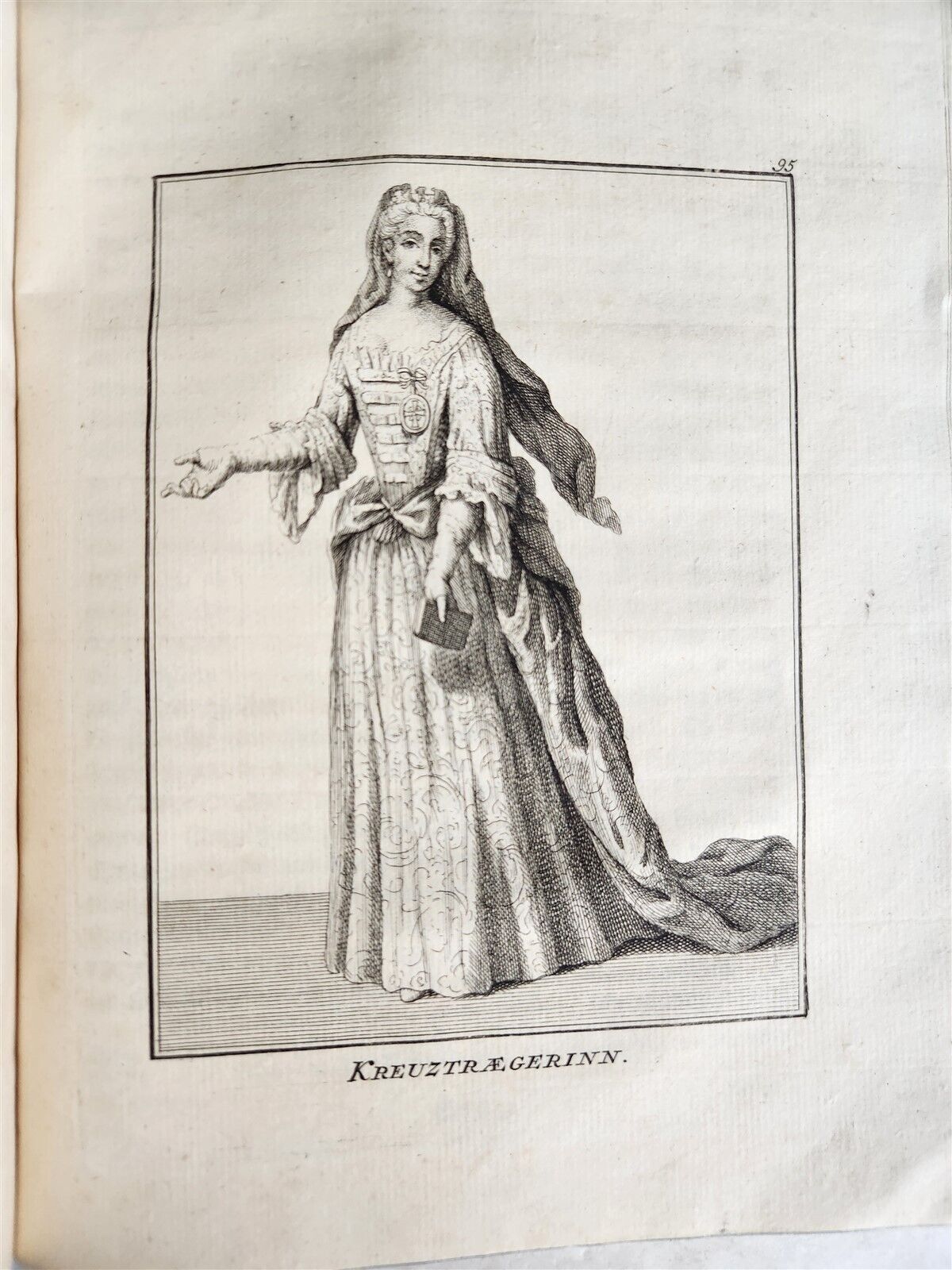 1756 ILLUSTRATED COSTUME HISTORY of MONKS & KNIGHTS for both sexes antique