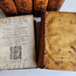 1574 ARISTOTLE 6 VOLS SET ILLUSTRATED antique VELLUM BINDINGS MANUSCRIPT SPINES