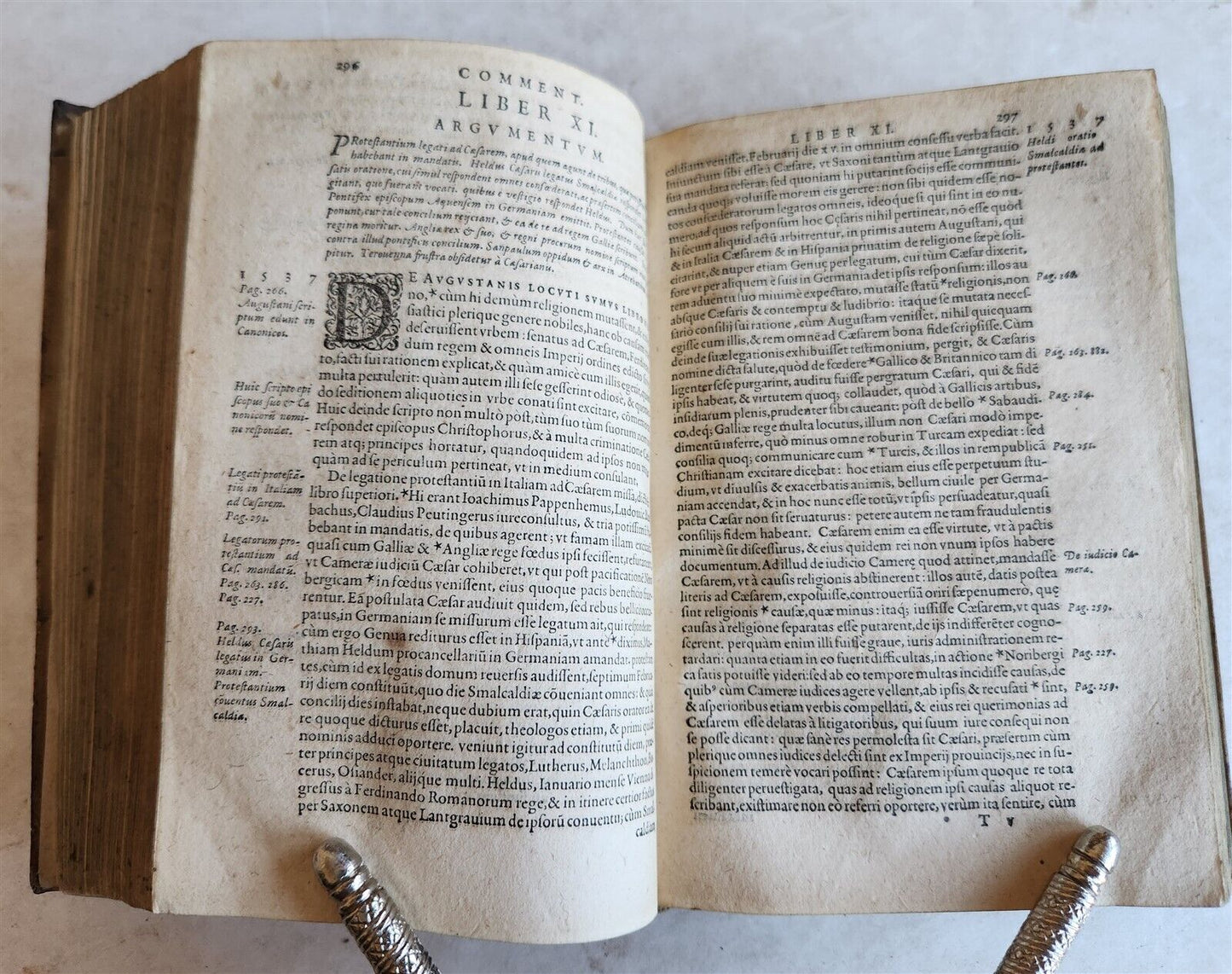 1558 HISTORY of REFORMATION by Johannes Sleidanus antique VELLUM BINDING