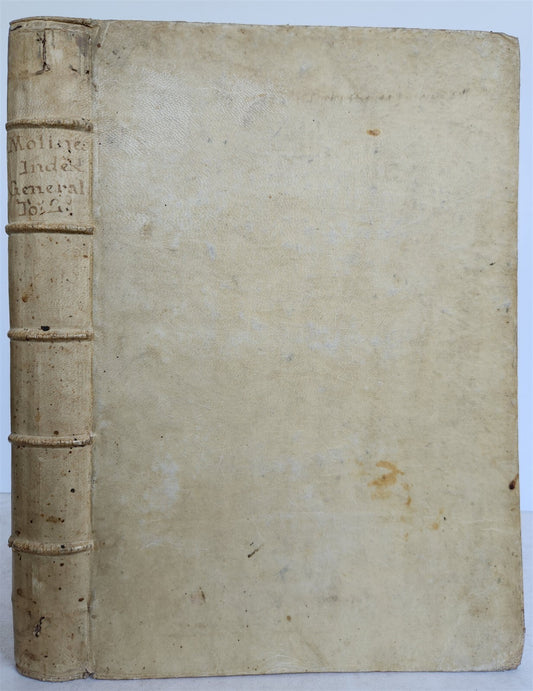 1720s LAW BOOK INDEX GENERALIS CONCLUSIONUM antique VELLUM BOUND FOLIO Vol. II