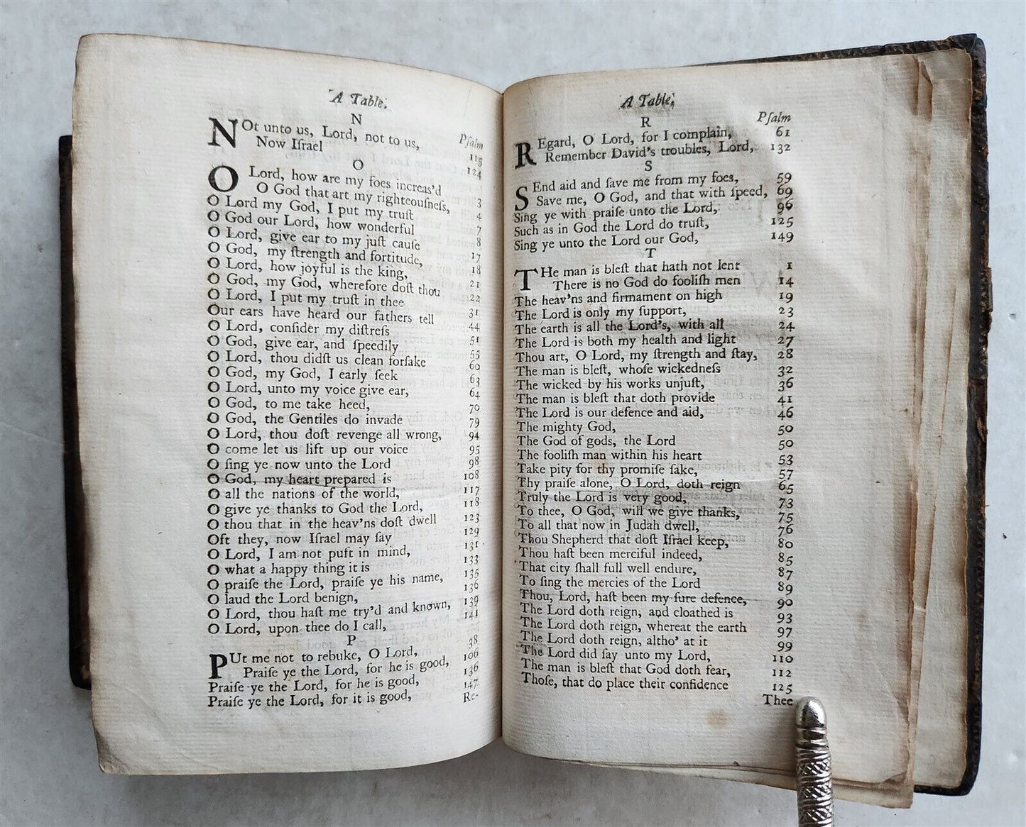 1753 BOOK of COMMON PRAYER w/ PSALTER in ENGLISH antique