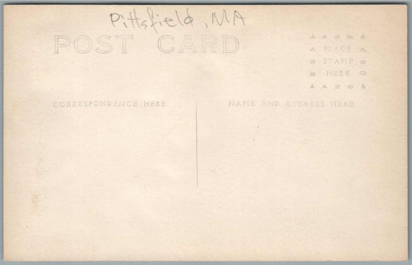 PITTSFIELD MA 1915 WINTER STREET SCENE ANTIQUE REAL PHOTO POSTCARD RPPC