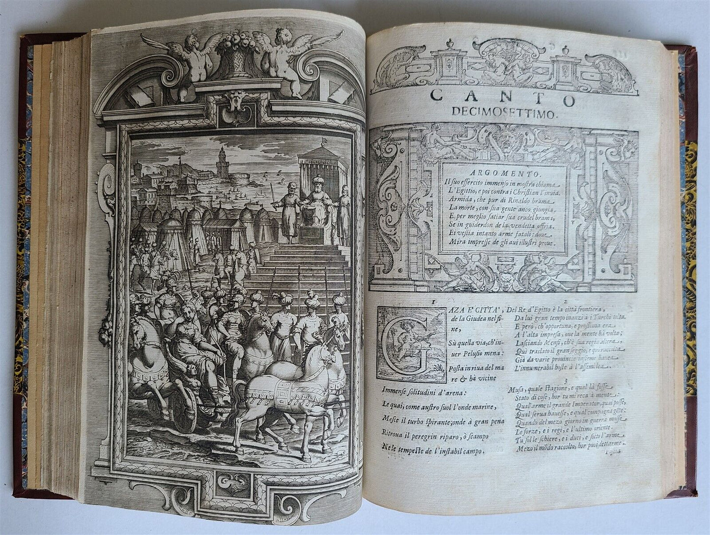 1617 TORQUATO TASSO La Gerusalemme liberata AMAZINGLY ILLUSTRATED antique FOLIO