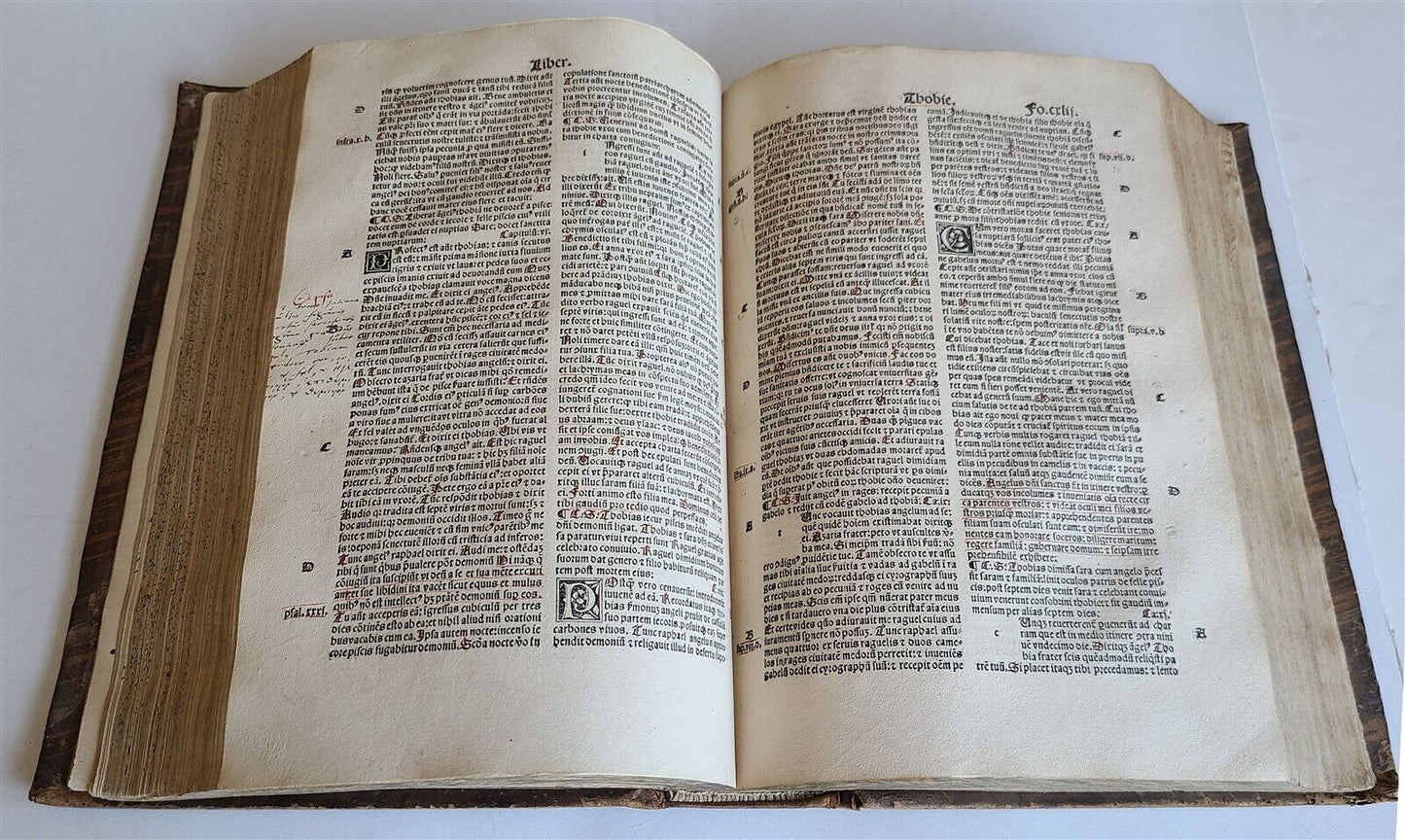 1509 BIBILE in LATIN POST-INCUNABULA antique LYON BIBLIA LATINA rare