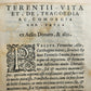 1575 ALDINE PRESS TERENTIUS AFER antique 16th CENTURY TERENCE