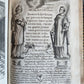 1651 PRAYER BOOK in FRENCH & LATIN BEAUTIFULLY ILLUSTRATED antique FINE BINDING