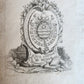 1710 LATIN FRENCH DICTIONARY antique w/ BLIND STAMPED VELLUM BINDING