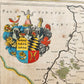 1640 MAP of GERMANY WIRTENBERG by WILLEM BLAEU antique AUTHENTIC hand colored