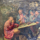 RUSSIAN 19th century antique LACQUER BOX LUKUTIN MANUFACTURE large TAVERN SCENE