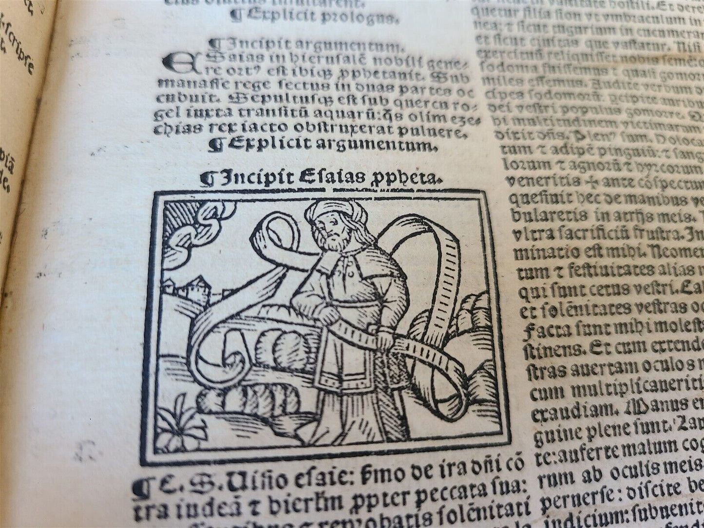 1524 BIBLIA POST-INCUNABULA ILLUSTRATED antique 16th CENTURY BIBLIA scarce