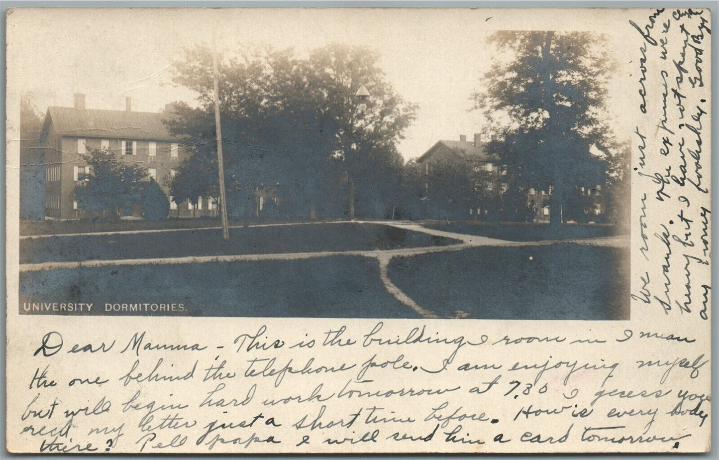 OXFORD OH UNIVERSITY ANTIQUE REAL PHOTO POSTCARD RPPC