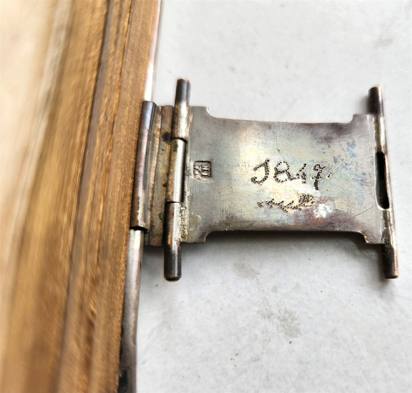 1843 DUTCH CHURCH BOOK antique w/ SILVER EDGES & CLASPS