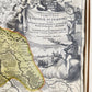 1720s MAP of GERMANY SAXONY by J.B.HOMANN antique AUTHENTIC hand colored