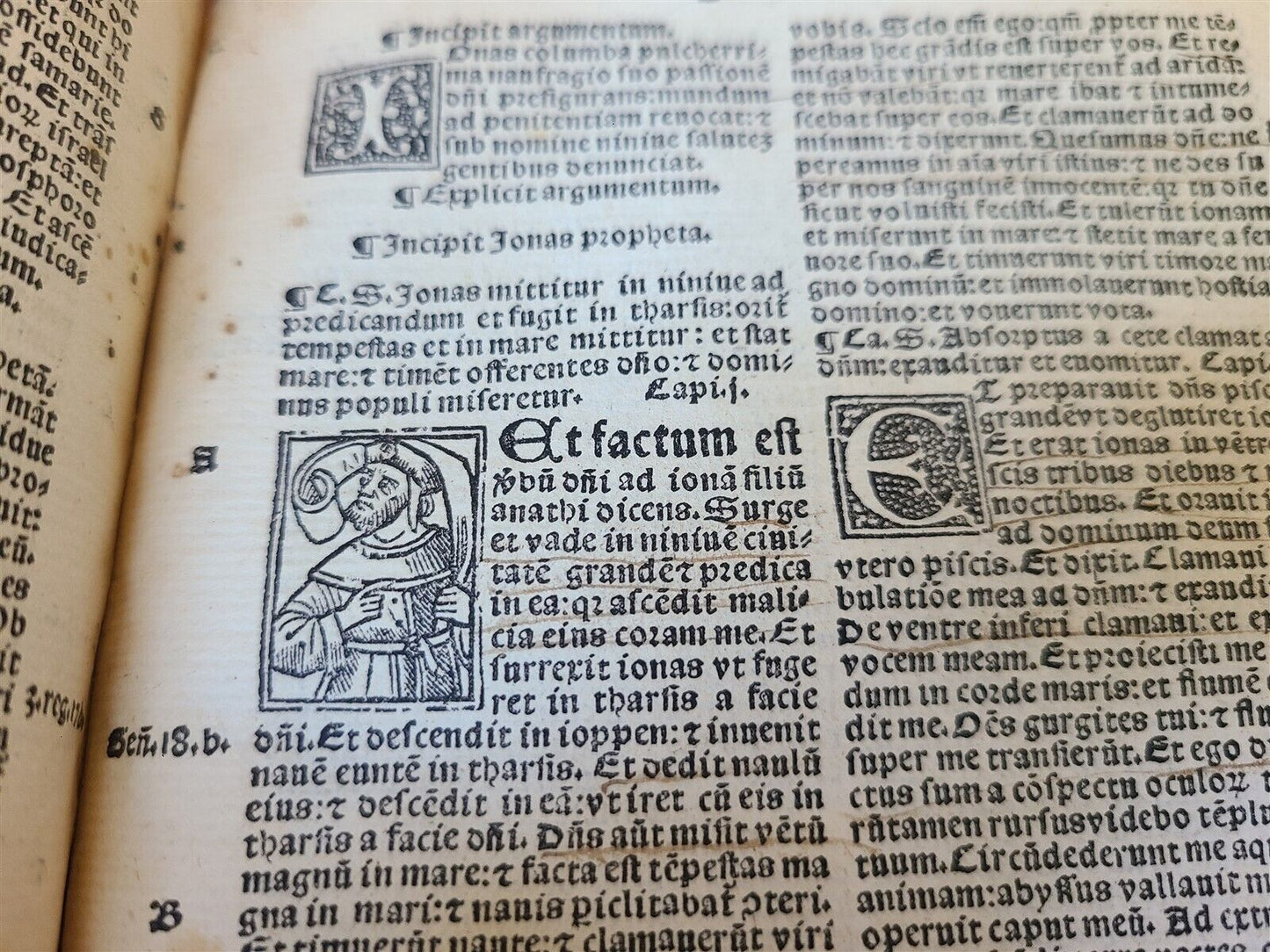 1524 BIBLIA POST-INCUNABULA ILLUSTRATED antique 16th CENTURY BIBLIA scarce